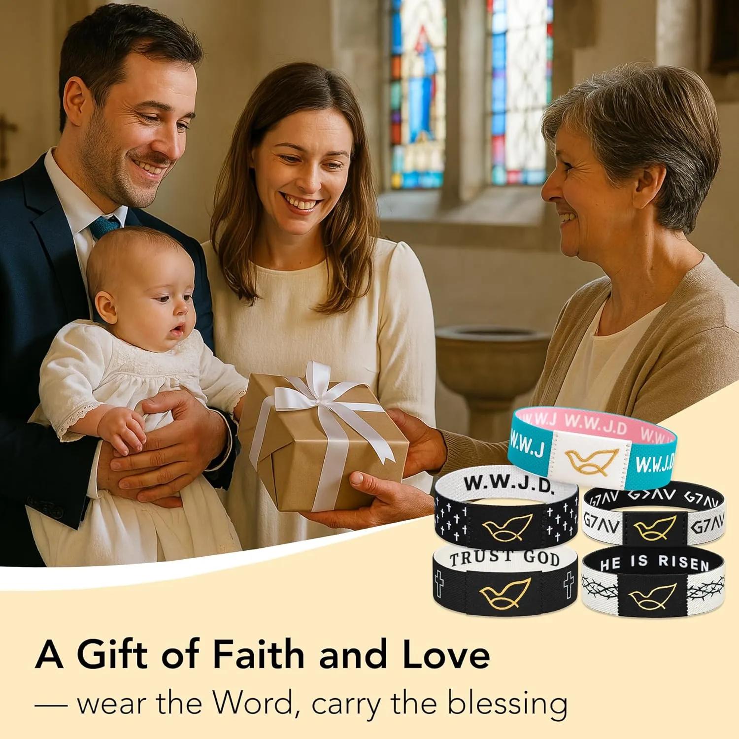 Daily Bible Verse Bracelet  Chritian Gift for Women & Men | Scan to Read 1000  Scriptures | Inspirational Bible Verse Bracelets