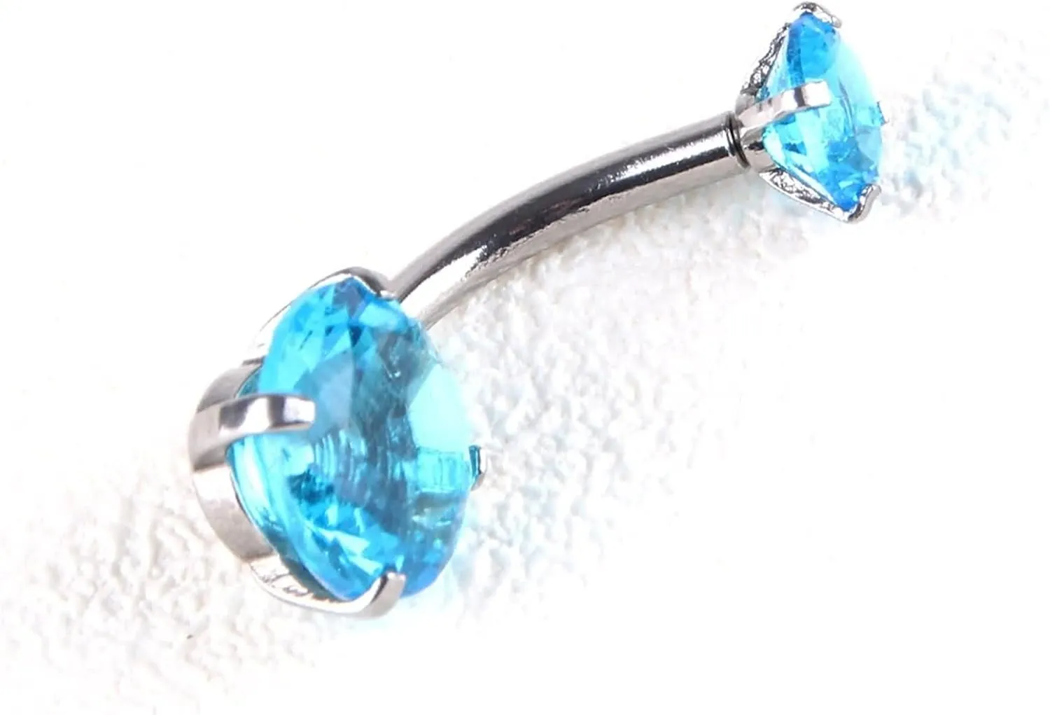 Dangle Belly Button Rings Boho, Stainless Steel Belly Button Rings Navel Ring Round with Cubic Zirconia Body Piercing Jewelry