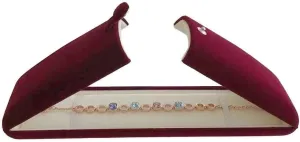 Dark Red Maroon Premium Quality Velvet Jewelry Present Box Case Chain Bracelet Necklace Wedding Birthday Present Packaging