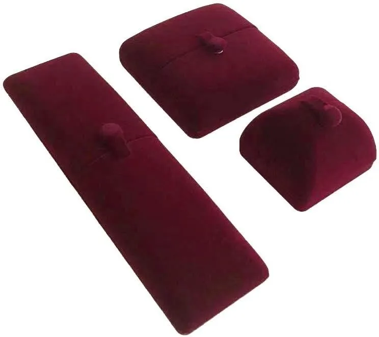 Dark Red Maroon Premium Quality Velvet Jewelry Present Box Case Chain Bracelet Necklace Wedding Birthday Present Packaging