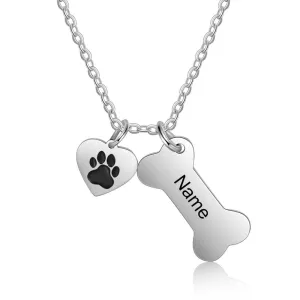 Dog Bone Personalized Necklace