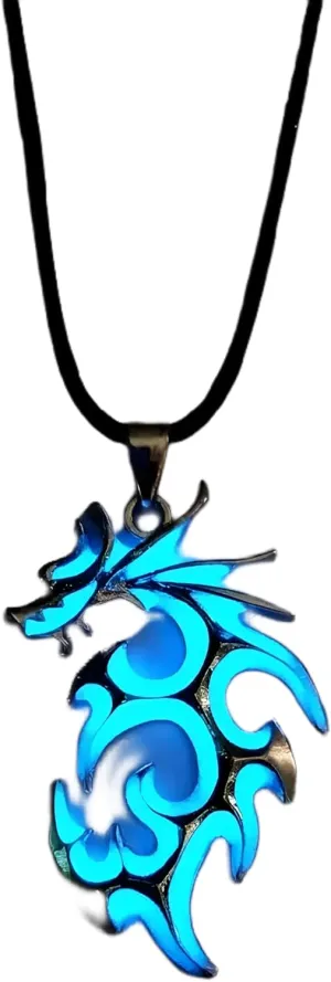 Dragon Jewelry Pendant Necklace Glow In The Dark Animal Fluorescence Necklaces for Men Women Jewellery-A09