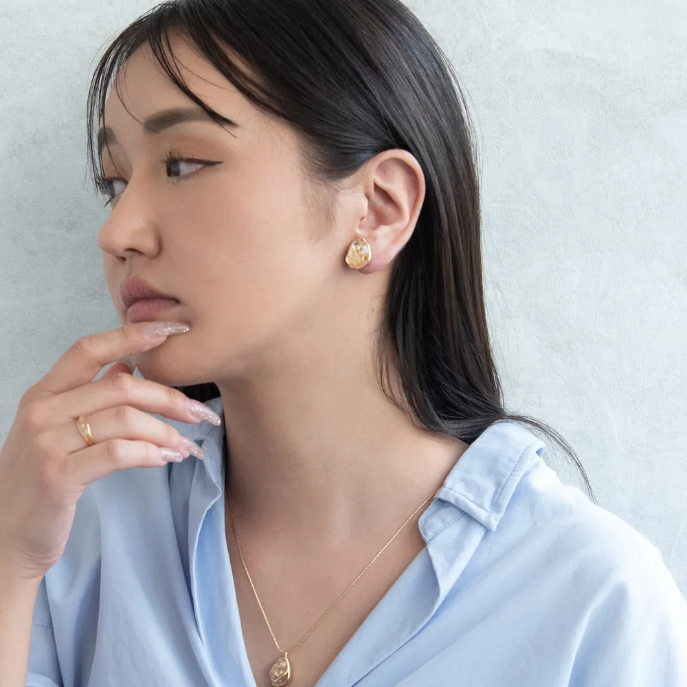 Dried Flower Clip On Earrings