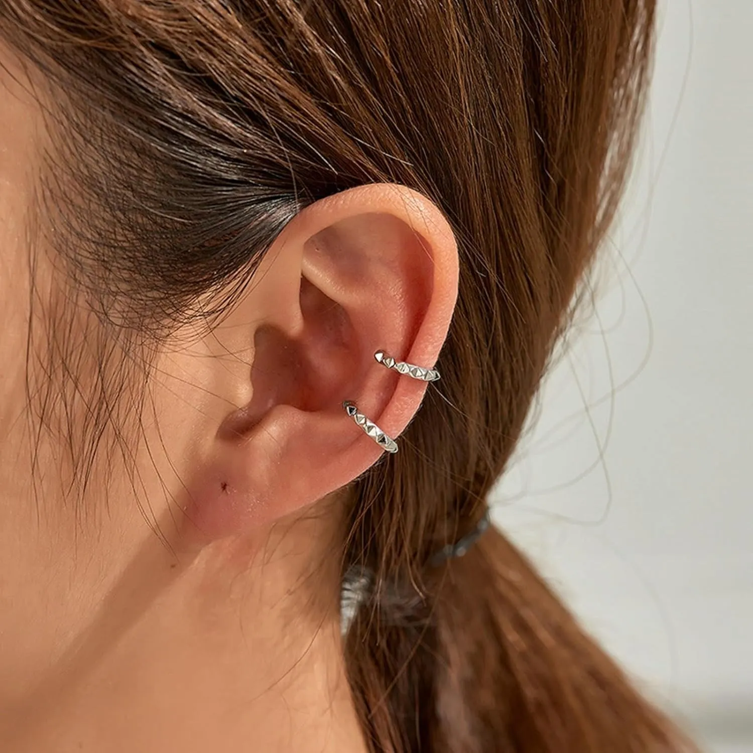 Ear Cuff Earrings for Women, Copper Cuff Earrings High Polished Geometric Shape Ear Cuffs Jewelry Gifts