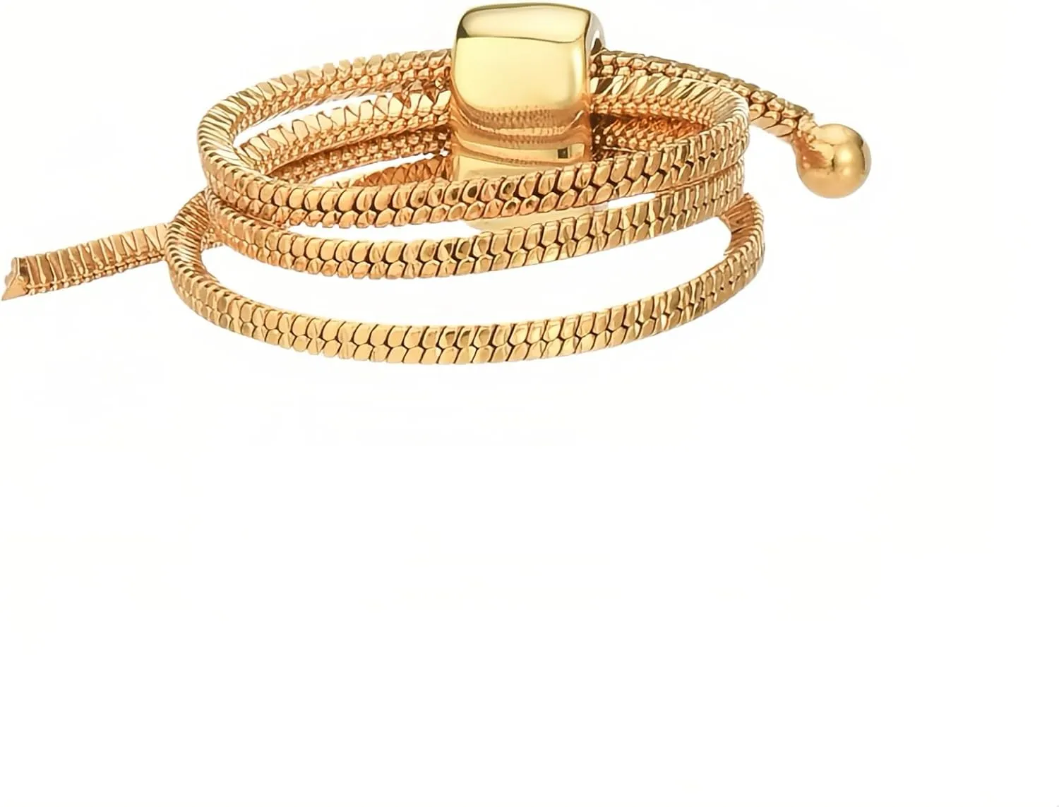 eartif Stackable Rings For Women Ring Adjustable Couple Rings Snake Chain Jewelry for Women