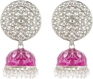 Efulgenz Indian Earrings for Women Indian Jewelry Bollywood Antique Crystal Kundan Jhumki Jhumka Earrings for Women