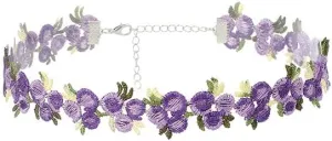 Embroidery Rose Necklaces Handmade Bohemia Lace Chokers Colorful Flower Clavicular Chain Fashion Classic Jewelry for Women Gift