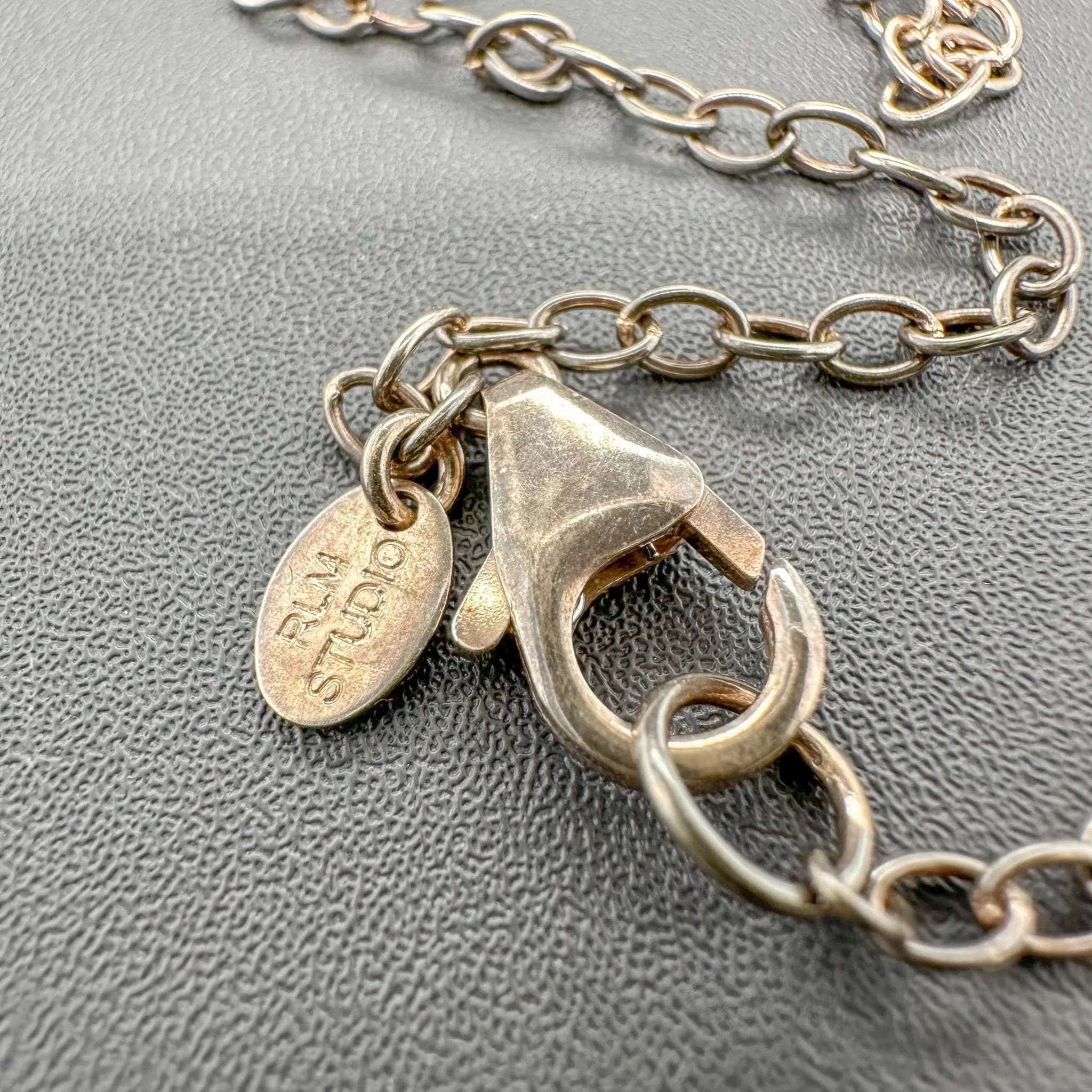 Estate RLM SS Moonstone Cross Pendant