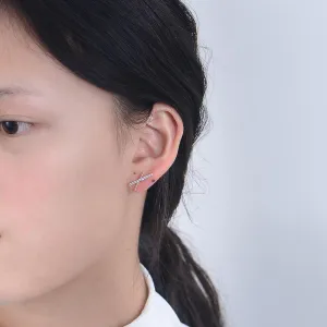 Eternal Elegance: 925 Sterling Silver Cross X-Shaped Zircon Gold-Plated Stud Earrings (gold)