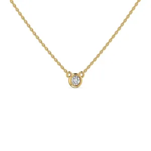 Ethereal Solitaire Silver Pendant Necklace
