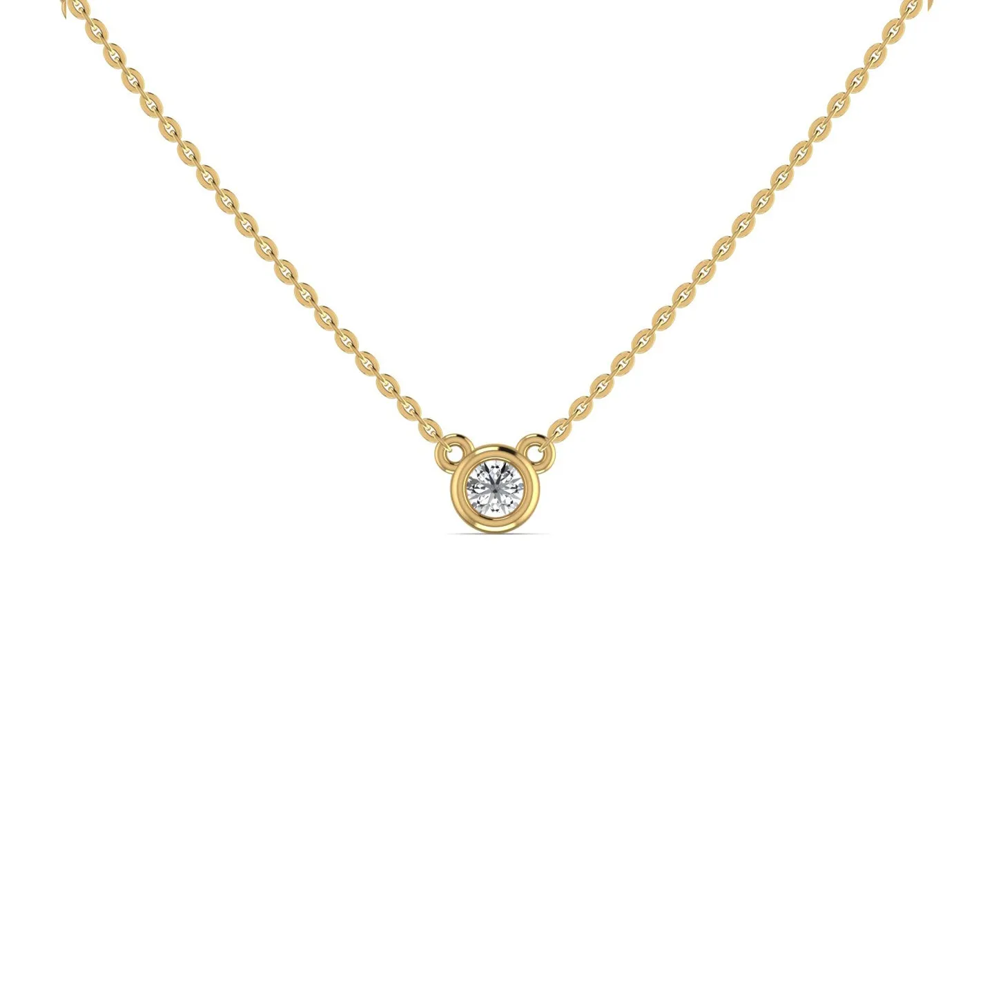 Ethereal Solitaire Silver Pendant Necklace