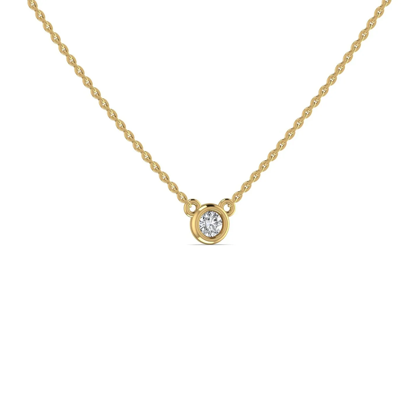 Ethereal Solitaire Silver Pendant Necklace