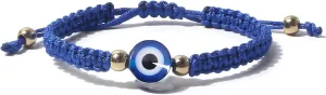 Evil Eye Rope Bracelets for Women Men Blue Eye Handmade Braid Bracelet Adjustable Blue Bracelets Good Luck Protection Friendship Bracelet Jewelry