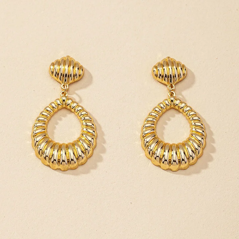 Exaggerated Geometric Metal Earrings from Vienna Verve Collection