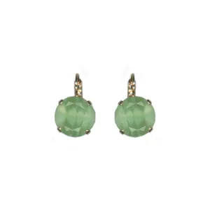 Extra Luxurious Single Stone Leverback Earring in "Mint" *Custom*