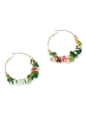 Fabric Hoop Earring