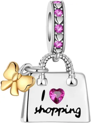 Family Love Mother Daughter Grandma Charm 925 Sterling Silver fits Bracelets Necklace Pendant Bead Charms Jewelry Gift for Women Family Friends