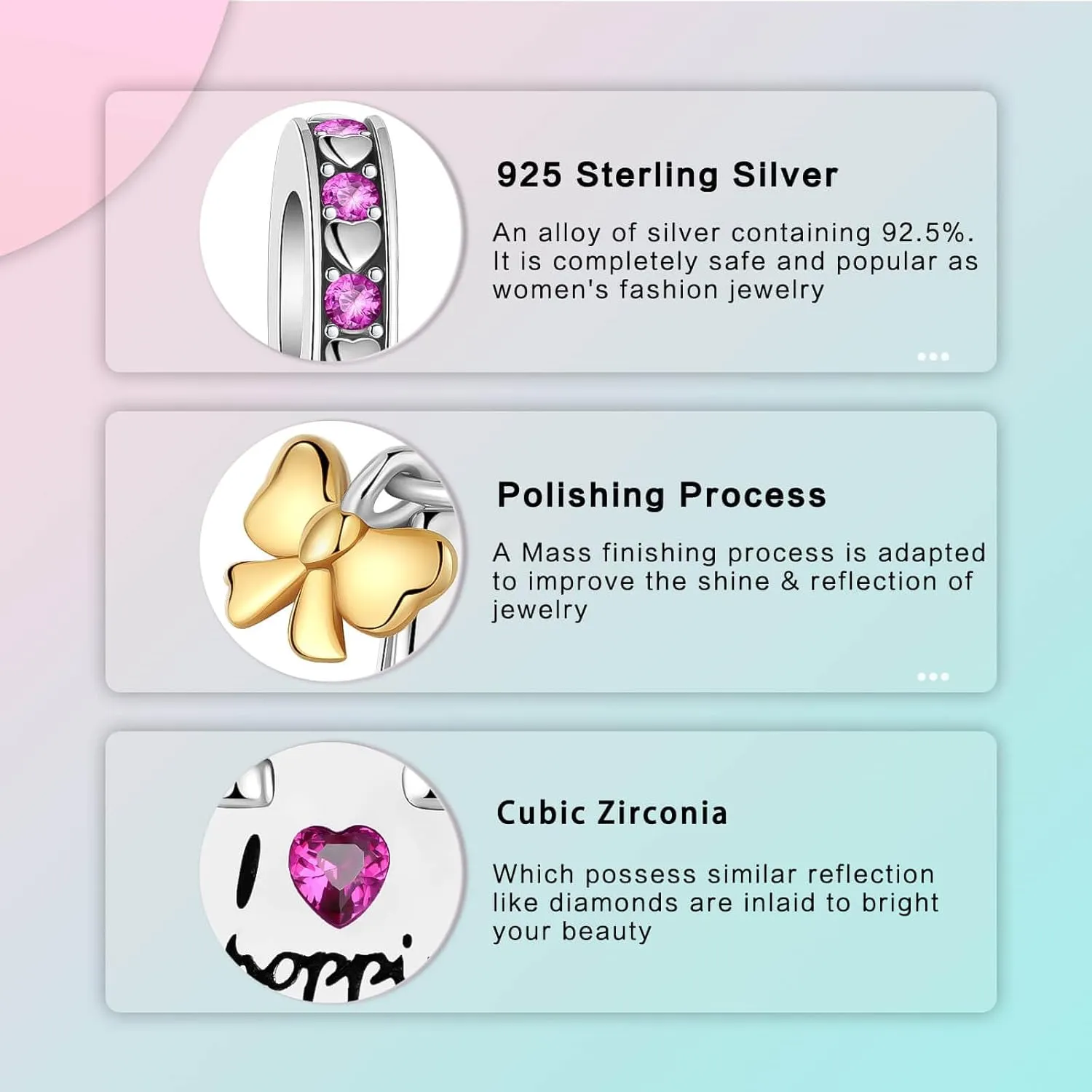 Family Love Mother Daughter Grandma Charm 925 Sterling Silver fits Bracelets Necklace Pendant Bead Charms Jewelry Gift for Women Family Friends
