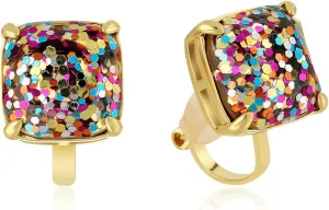 FAN&LOUIS Clip On Earrings Women,14K Gold Chunky Women's Clip-on Earrings Gold Huggie Clips Trendy 2025