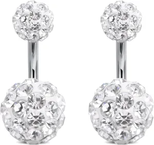 FECTAS 14g Belly Button Rings Surgical Steel CZ Petite Navel Ring for Women Body Piercing Jewelry Petite select Barbell Len 6mm 8mm 10mm 12mm Silver