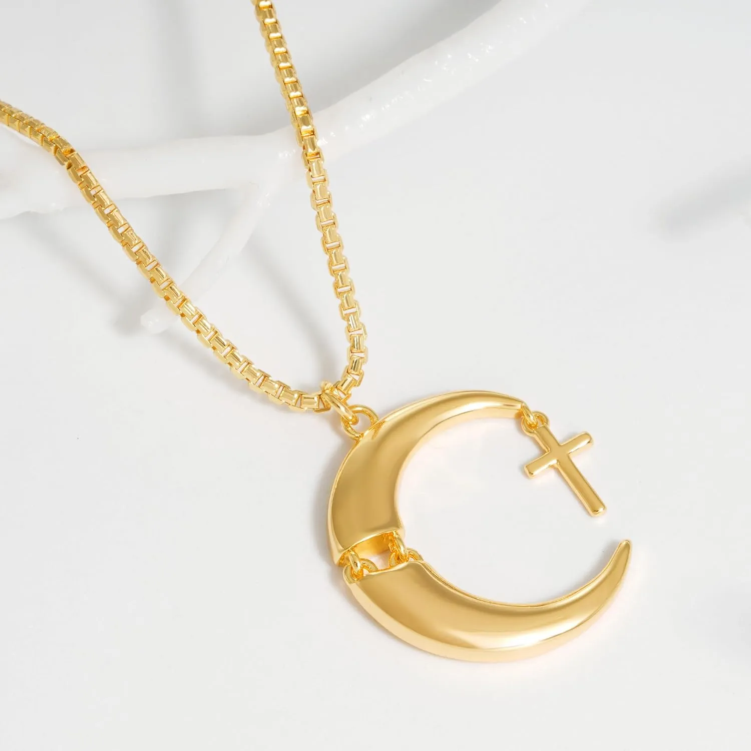 Fettero 14K Gold Plated Dainty Necklaces for Women | Bird, Wing, Cross, Anchor, Love Heart, Moon Pendant Charm Necklace Jewelry for Dainty Everyday Wear
