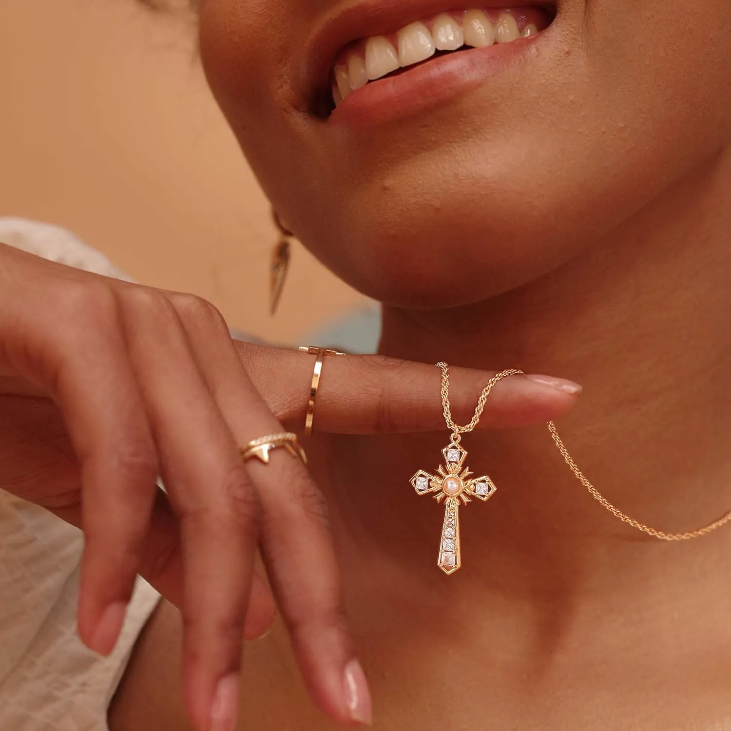 Fettero 14K Gold Plated Dainty Necklaces for Women | Bird, Wing, Cross, Anchor, Love Heart, Moon Pendant Charm Necklace Jewelry for Dainty Everyday Wear