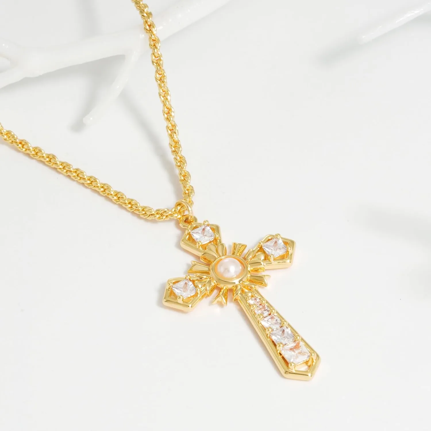 Fettero 14K Gold Plated Dainty Necklaces for Women | Bird, Wing, Cross, Anchor, Love Heart, Moon Pendant Charm Necklace Jewelry for Dainty Everyday Wear