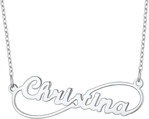 FindChic Infinity Name Necklace Personalized for Women Girls Stainless Steel/18K Gold Plated 18inch Custom Pendant with 1 2 3 4 Names & Birthstone Jewelry Gifts for Best Friends/Family, with gift Box