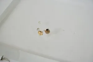Flat Gold Circle Earrings, Dot Stud Earrings, 8mm Yellow Gold Filled Stud Earrings, Polished Finish, Minimalist Jewelry
