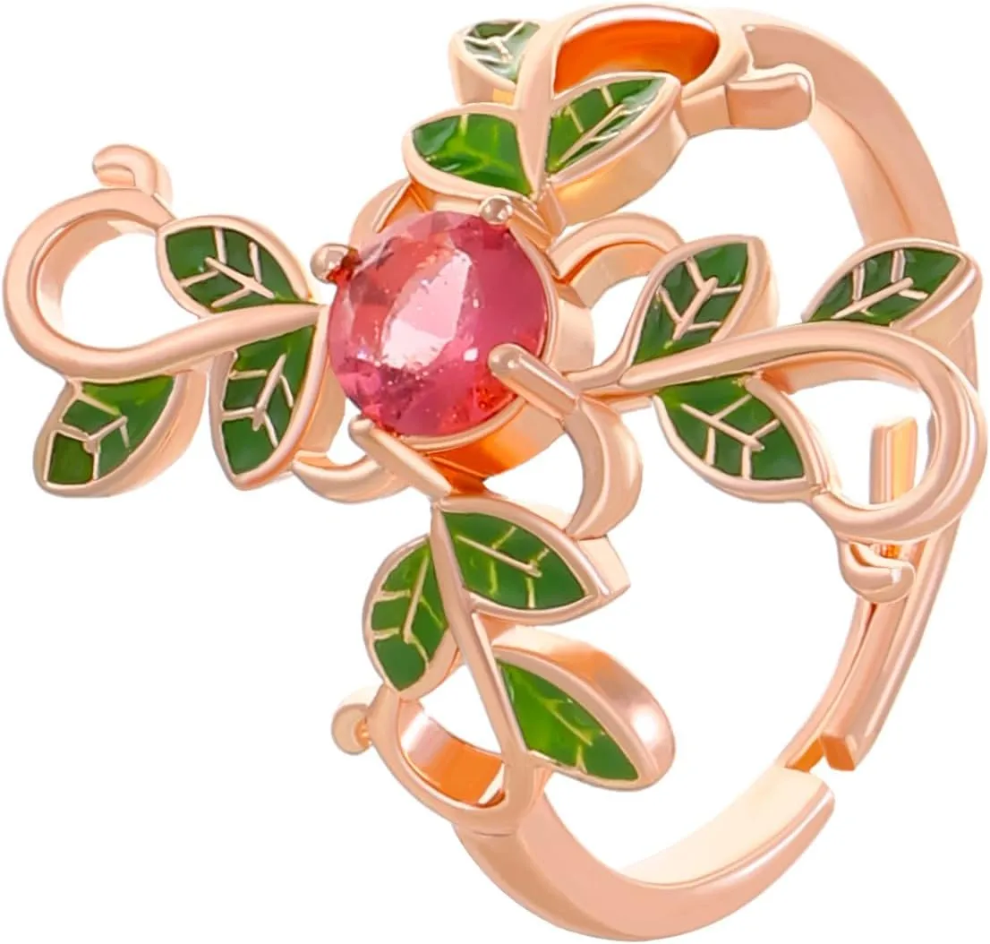 Flower Cross Open Statement Ring for Women Cubic Zirconia Branch Enamel Leaves Criss Faith Adjustable Stacking Finger Rings Wedding Eternity Promise Bands Chic Jewelry Gifts