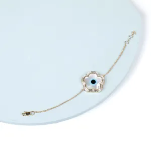 Flower Evil Eye Chain Bracelet Flower Evil Eye Chain Bracelet