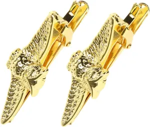 GALPADA 2pcs Men's Gold Tie Clips Business Tie Bar Zinc Alloy Tie Clasps Suitable for Formal Events Business Meetings and Weddings