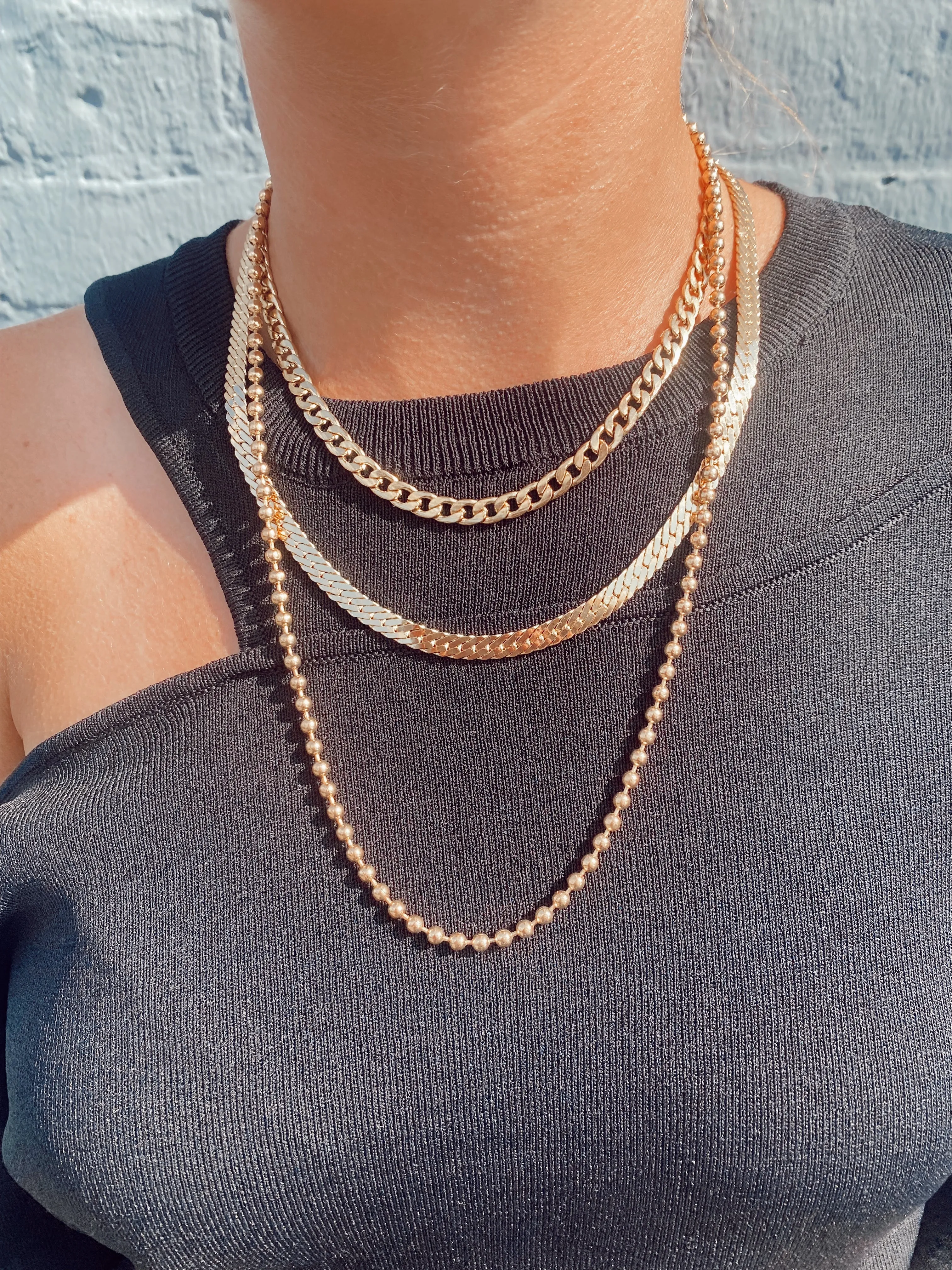 Gold Chain Layer Necklace