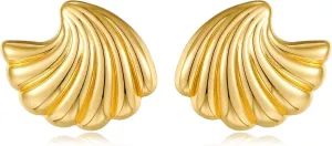 Gold Seashell Studs Earrings for Women Dainty Beach Earrings Summer Fashion Jewelry