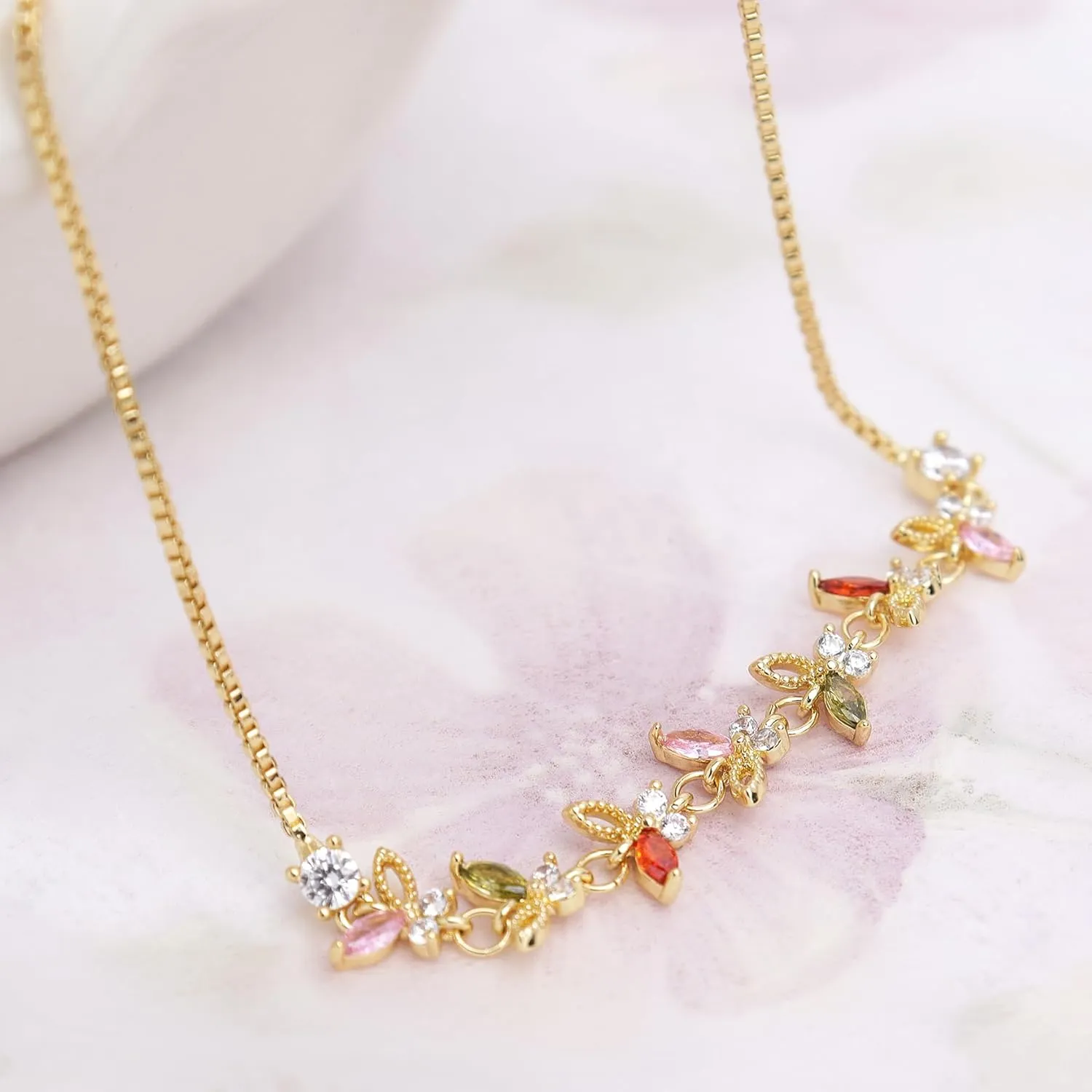 Gold Tennis Bracelet for Women Adjustable Slider Shiny Cubic Zirconia CZ Rhinestone Gemstone Chain Summer Bracelets Jewelry Gifts