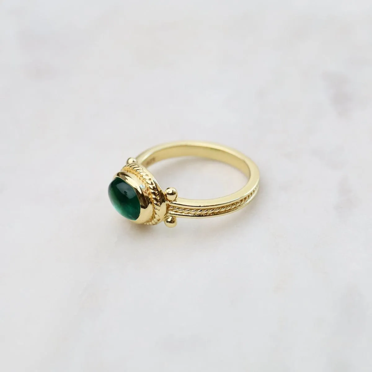 Green Tourmaline Boho Chic Ring