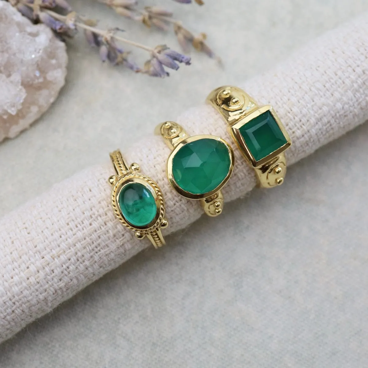 Green Tourmaline Boho Chic Ring