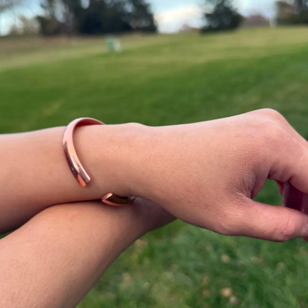Handcrafted Original 100% Pure Copper Bracelet  Adjustable Plain Copper Jewelry for Men and Women in 6.8, 7, 7.5, and 8-Inch Sizes with Luxurious Gift Box Included