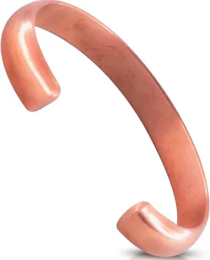 Handcrafted Original 100% Pure Copper Bracelet  Adjustable Plain Copper Jewelry for Men and Women in 6.8, 7, 7.5, and 8-Inch Sizes with Luxurious Gift Box Included