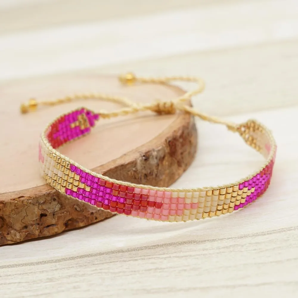 Handmade Boho Beaded Friendship Strand Wrap Bracelets for Women Charm Adjustable Couples String Rope Braided Bohemia Colorful Seed Beads Bracelet Fashion Jewelry Gift