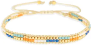 Handmade Boho Seed Bead Friendship Strand Bracelets for Women Charm Adjustable Couples String Rope Braided Bohemia Multicolor Beaded Bracelet Fashion Jewelry Gift