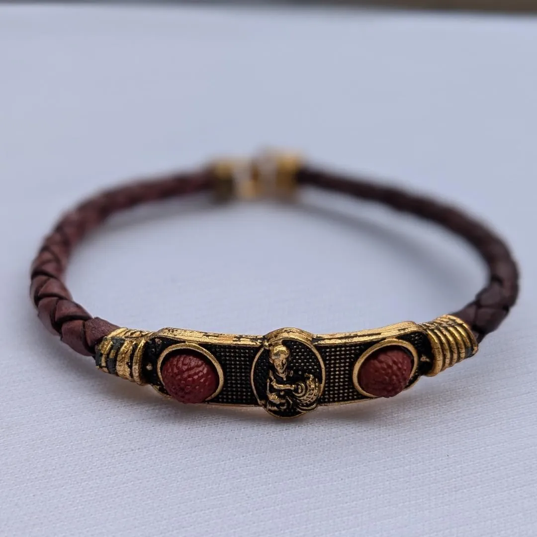 handmade Bracelet Men's Golden Religious Bracelet