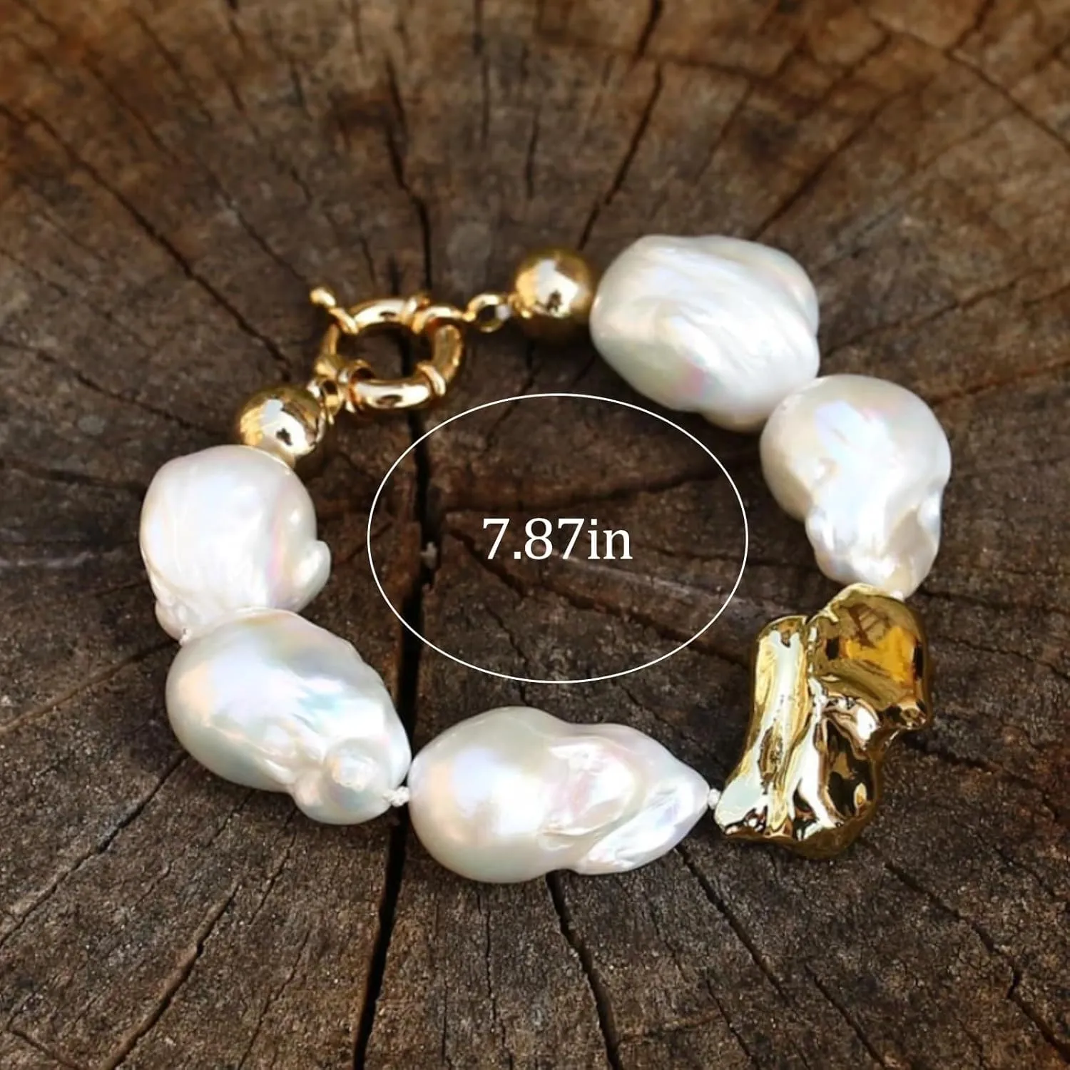Harry and Henry Baroque Pearl Bracelet for Women Elegant Irregular Pearls Bracelets Adjustable Boho Jewelry Gift for Her Birthday Wedding Jewelry Gifts