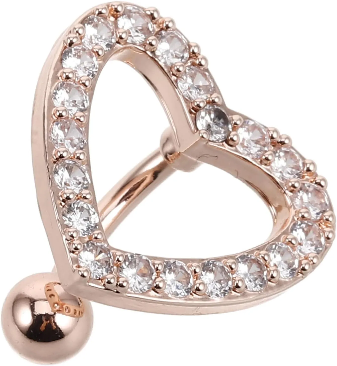 Heart Shaped Navel Ring Dangle Belly Button Jewelry Comfortable Stylish Navel Piercing for Women Design for Any Occasion
