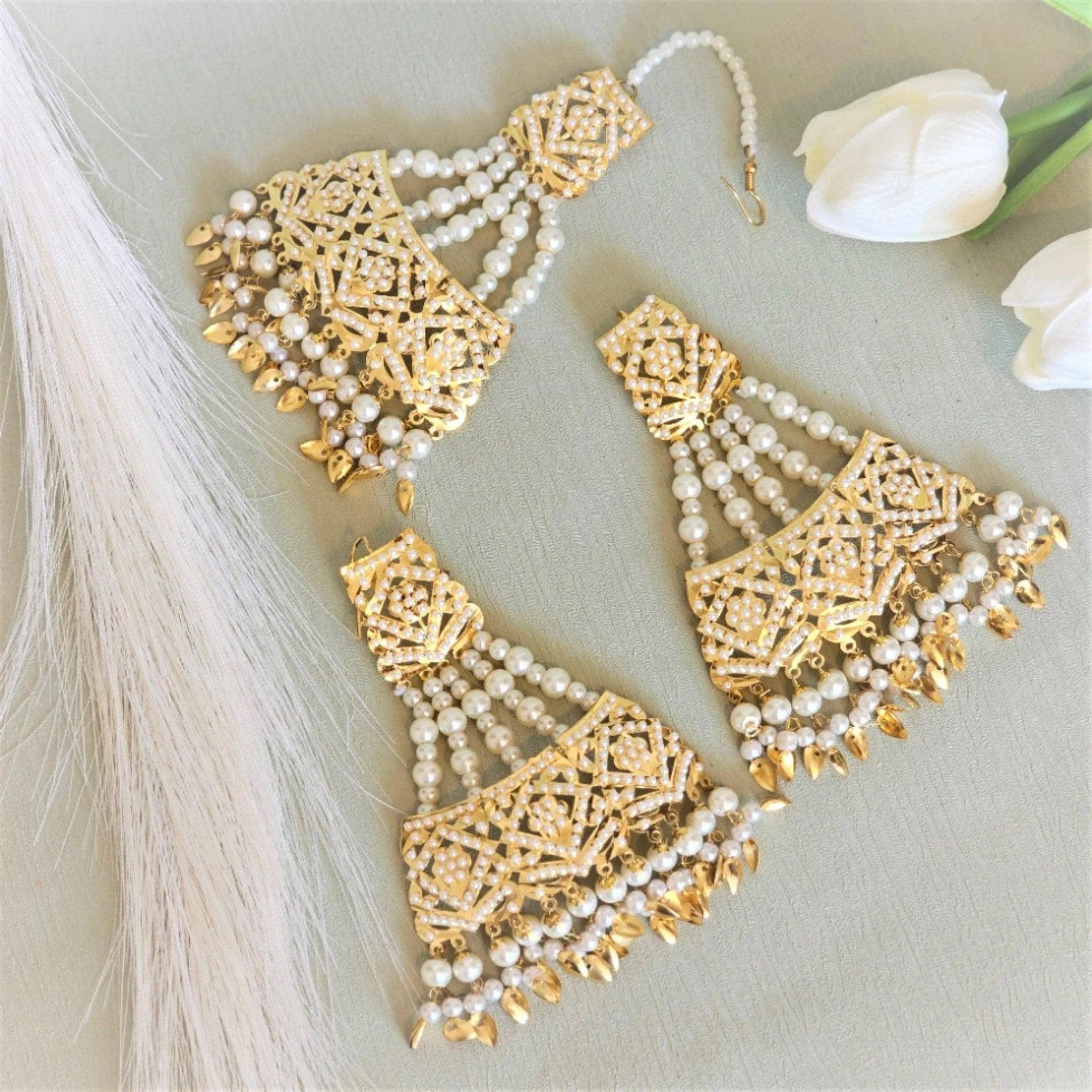 Heer - Jadau Earrings Tikka Set