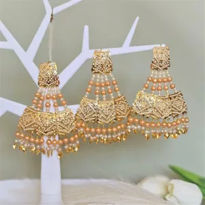 Heer - Jadau Earrings Tikka Set