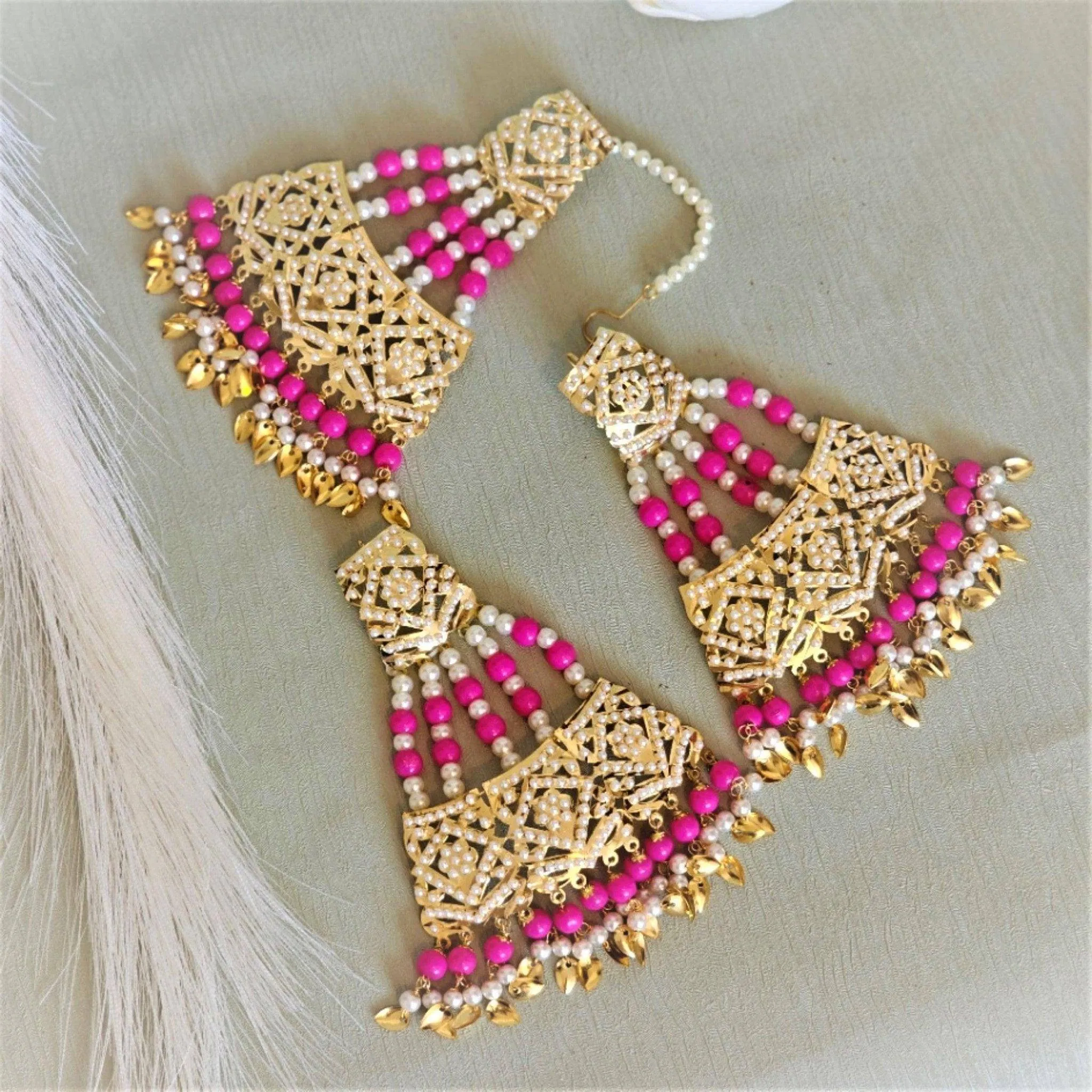 Heer - Jadau Earrings Tikka Set
