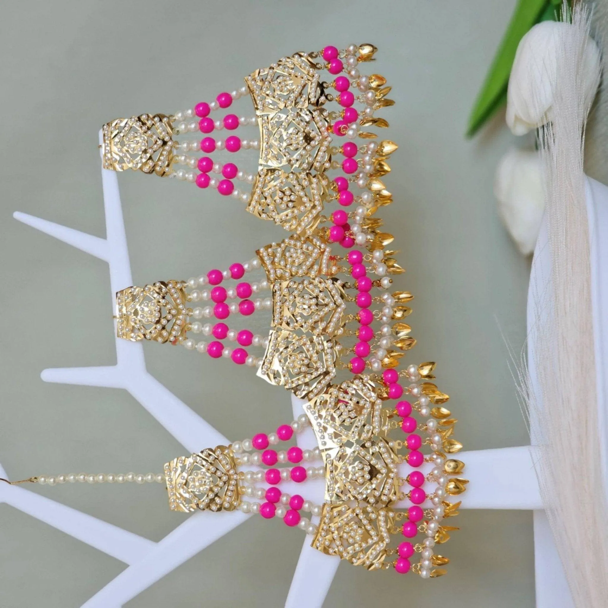 Heer - Jadau Earrings Tikka Set