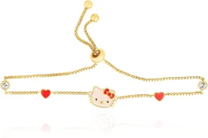 Hello Kitty Gold Lariat Bracelets for Women  Officially Licensed Sanrio Jewelry with CZ, Pearls & Pendant Styles
