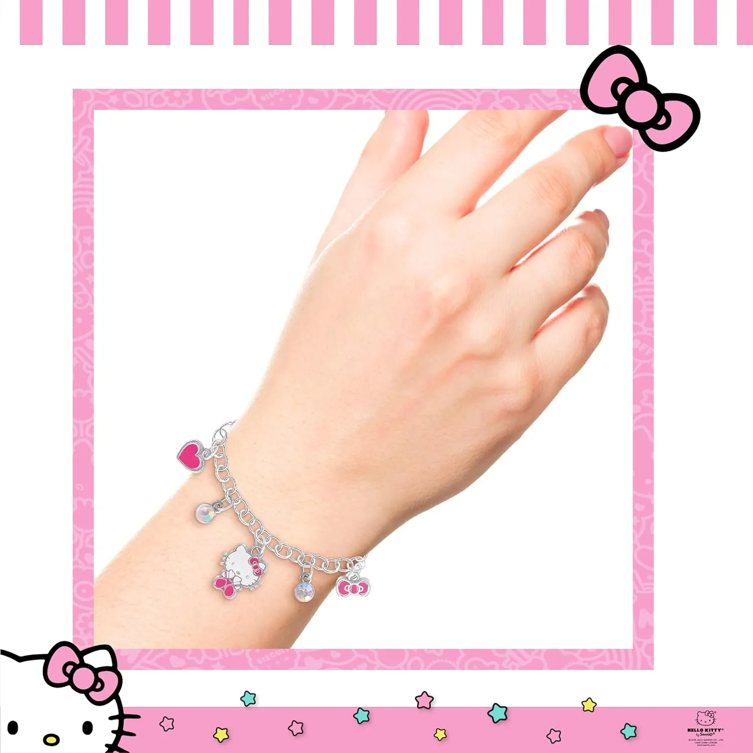 Hello Kitty Sanrio and Friends Charm Bracelets - Gold Flash-Plated Official Jewelry